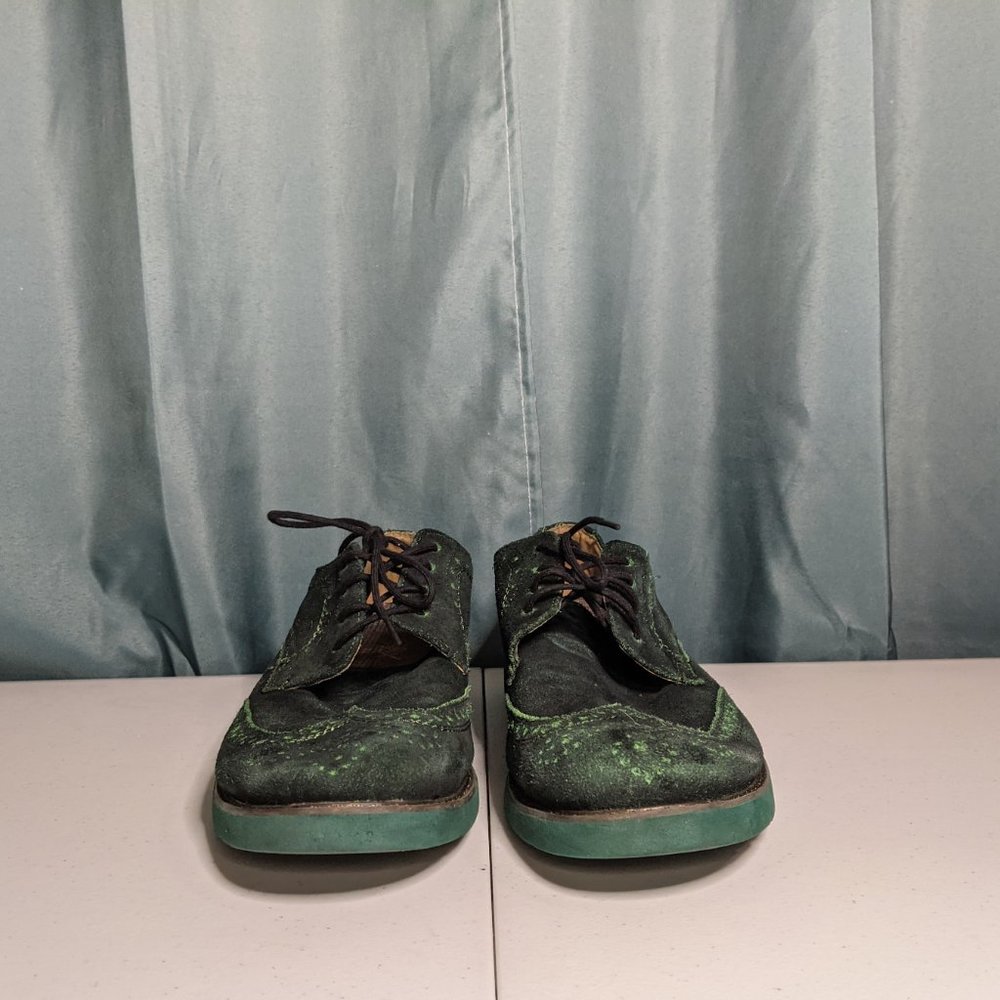 GBX Mens Tweed Upper Green/Black Casual Shoes